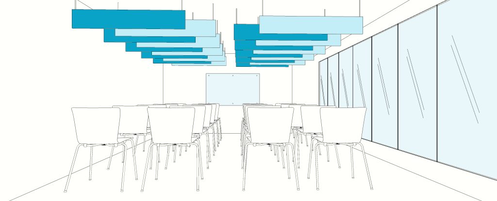 Acoustic material selection layout for project planning
