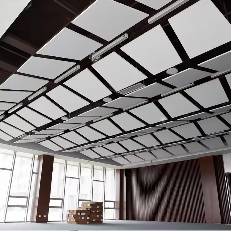 acoustic baffle ceiling flat horizontal polyester board