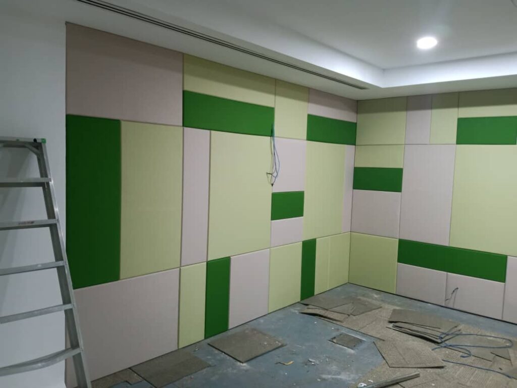 acoustic panel installation Malaysia – home office, content room