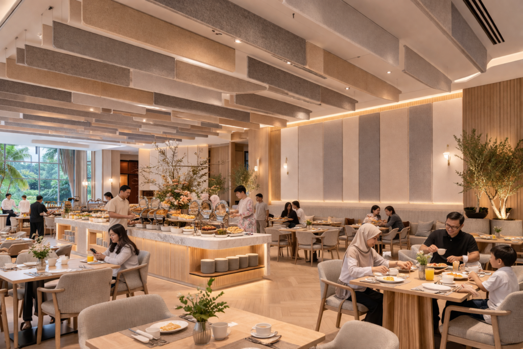 acoustic dining restaurant eating hall cafe